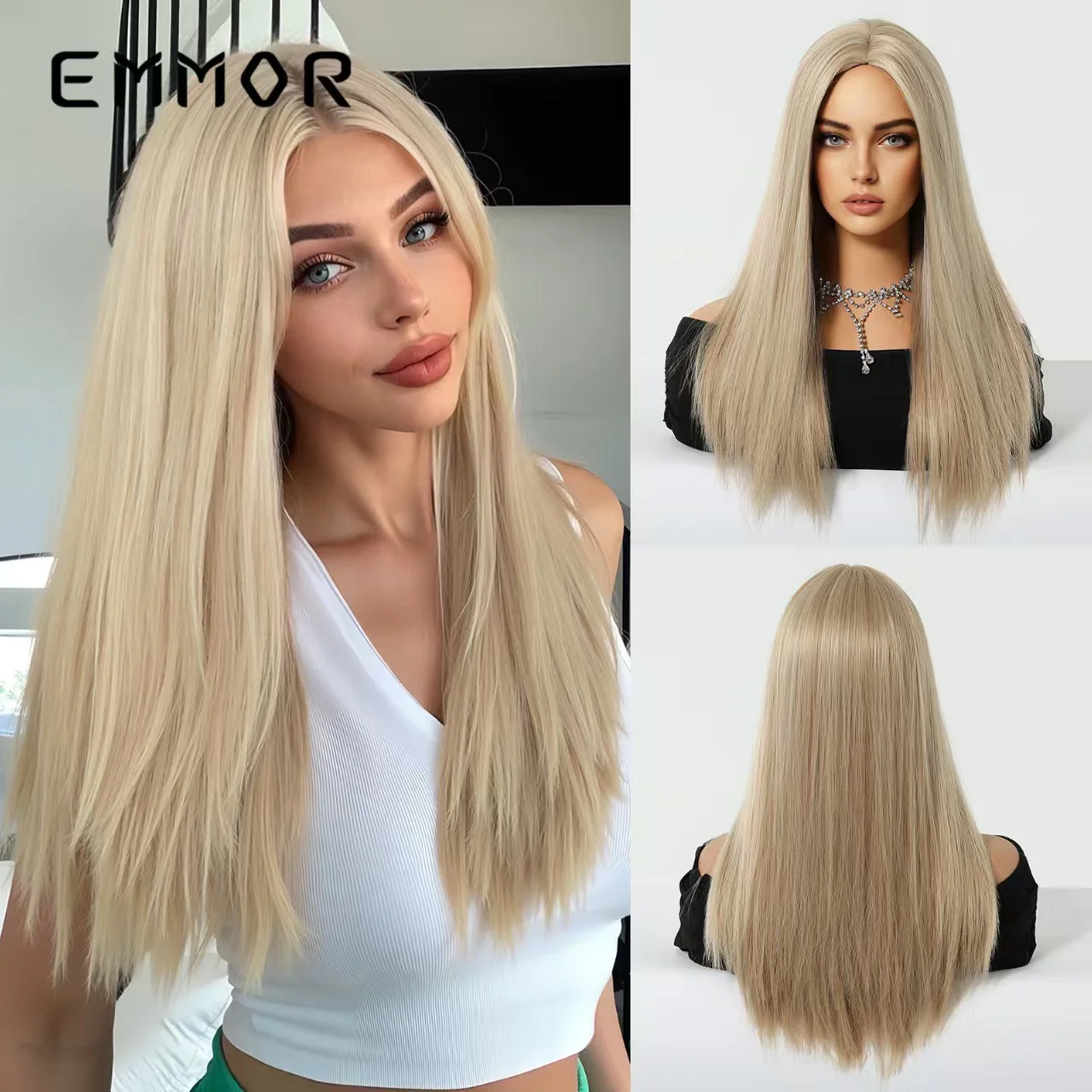 23 Inch Glueless Body Wave Wig – Pre-plucked Hairline, Elastic Rose Net - 图片 10