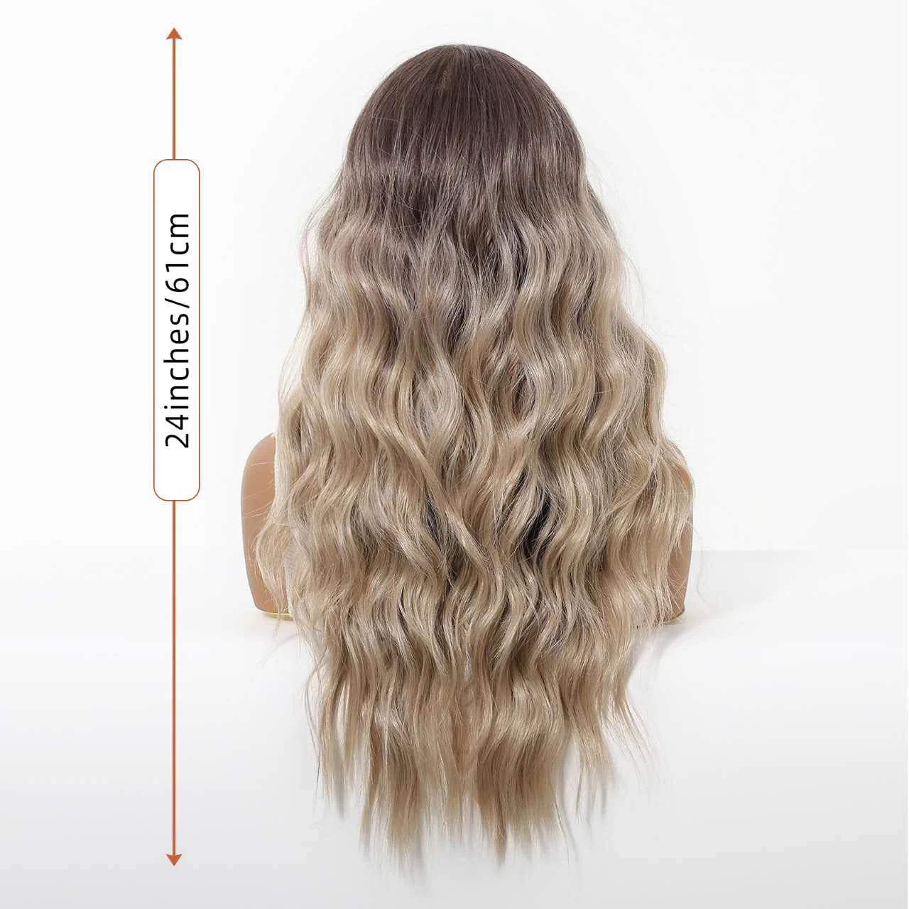 13x6 HD Lace Front Wig – Silky High-Temp Fiber, Pre-plucked Natural Hairline, 24 Inch Body Wave - 图片 14