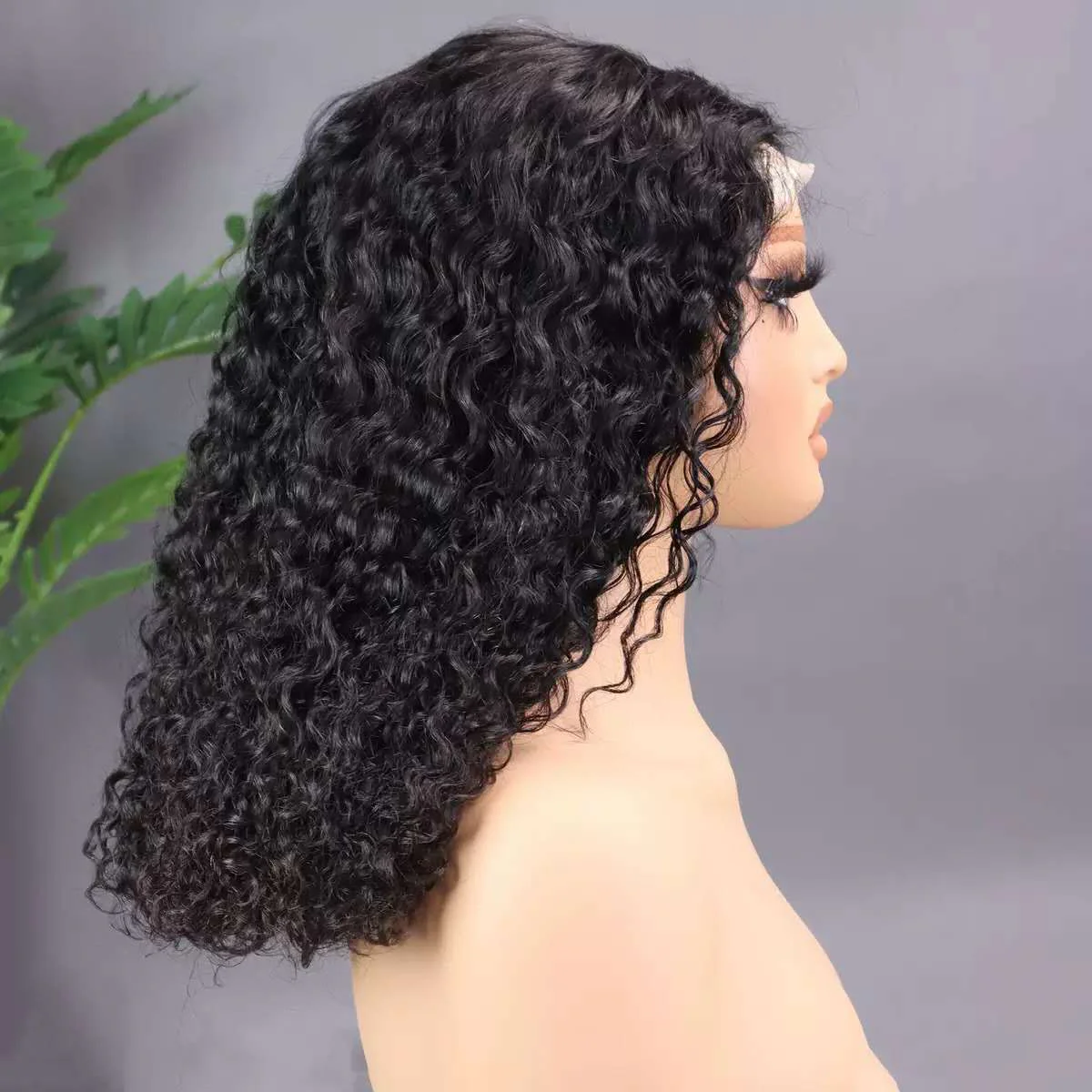 Short Curly Bob Wig 13x4 Transparent Lace Front - Afro Kinky Jerry Curl Bob for Women, Heat Resistant Premium Matte Fiber | The Revive Shop - 图片 3
