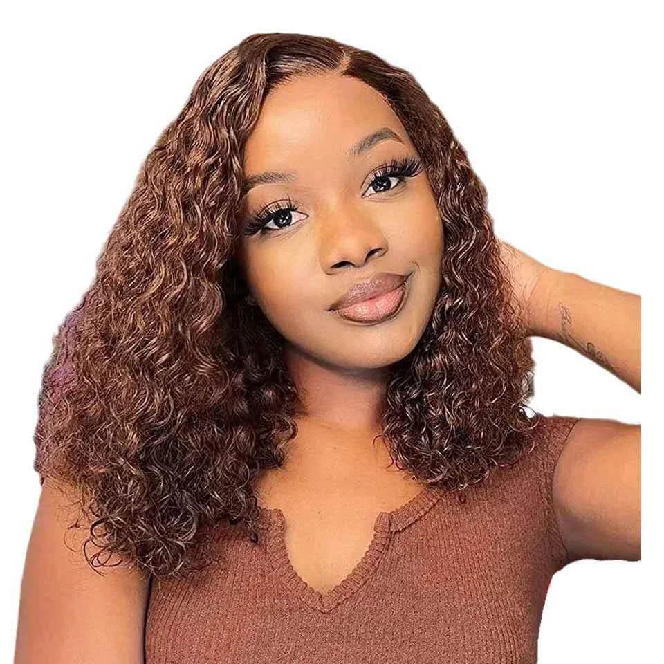 Short Curly Bob Wig 13x4 Transparent Lace Front - Afro Kinky Jerry Curl Bob for Women, Heat Resistant Premium Matte Fiber | The Revive Shop - 图片 5